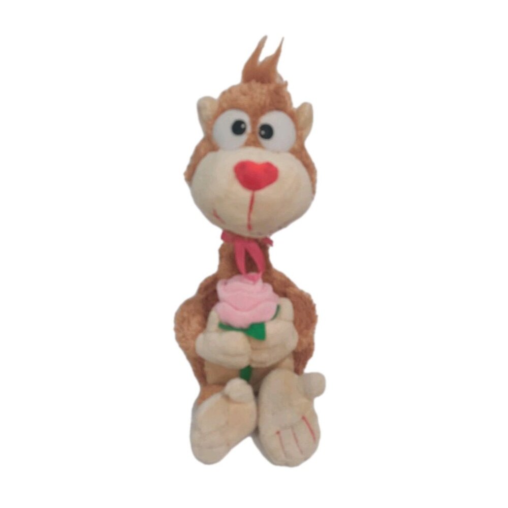 Animated & Singing Valentine Punky Cat Holding A Rose Sound N Light Animatronics